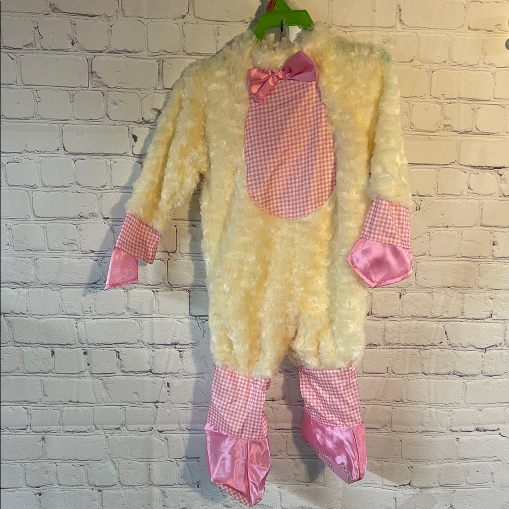 12-18 month Adorable Fuzzy Lamb Costume with Pink Accents. New with tags